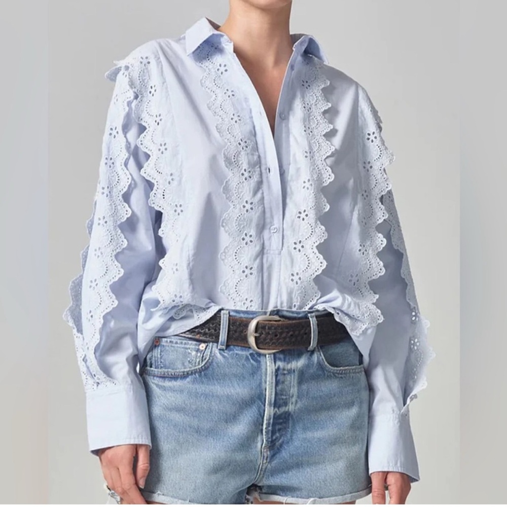 Citizens Of Humanity Shay Popover with Scalloped Trim size Small - NWT